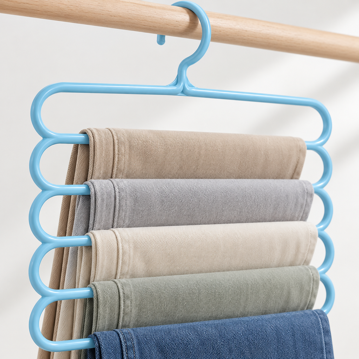 👖 Multi-Layer Pants Hanger | Space-Saving Closet Organizer