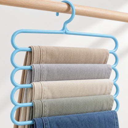 👖 Multi-Layer Pants Hanger | Space-Saving Closet Organizer