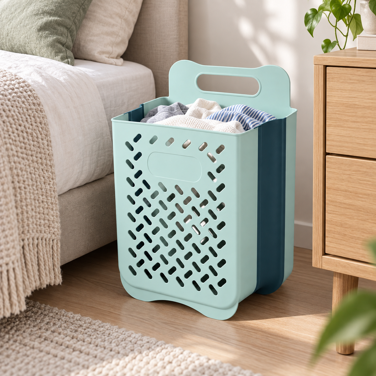 Collapsible Laundry Basket | Space-Saving Foldable Hamper