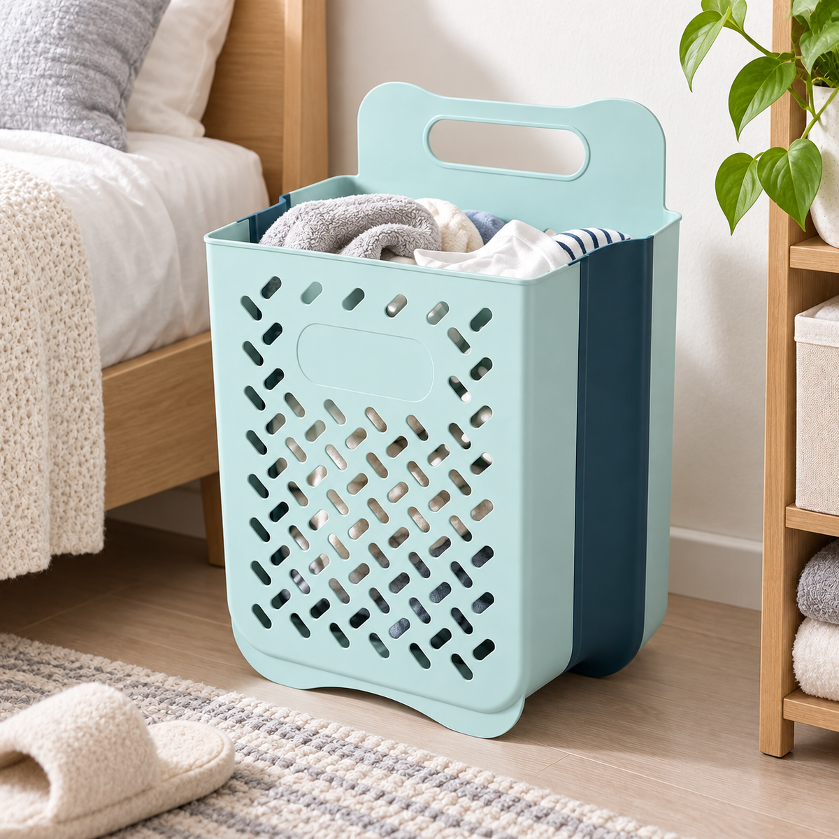 Collapsible Laundry Basket | Space-Saving Foldable Hamper