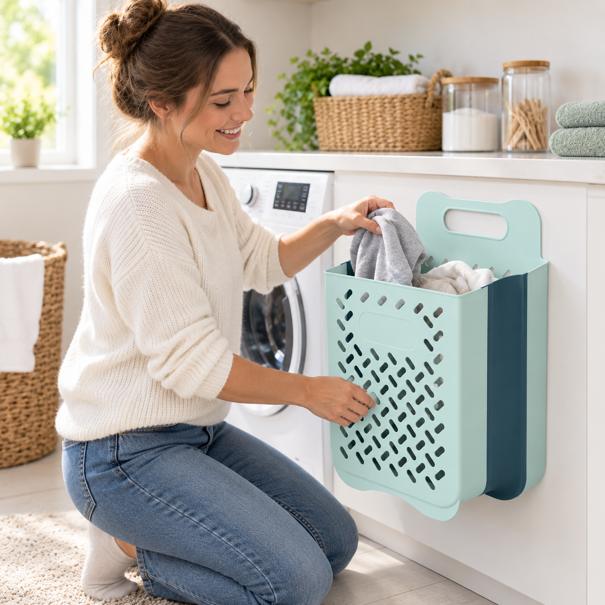 Collapsible Laundry Basket | Space-Saving Foldable Hamper