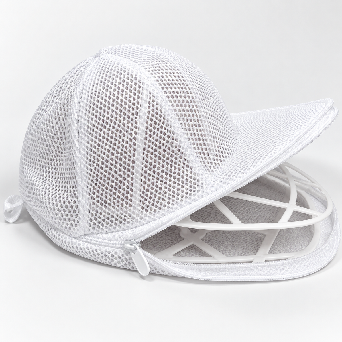 ⚪ Cap Washer Protector | Breathable Mesh | Shape-Safe Cleaning