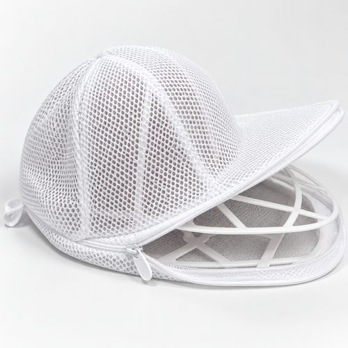⚪ Cap Washer Protector | Breathable Mesh | Shape-Safe Cleaning