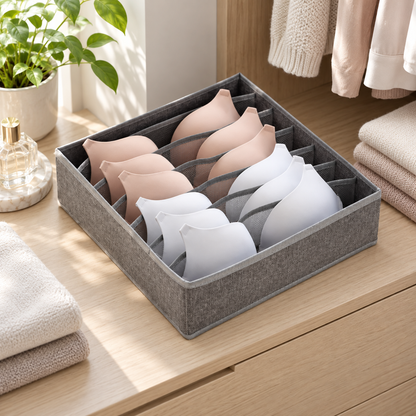 Bra Organizer Box | Divided Storage | Shape-Safe Protection