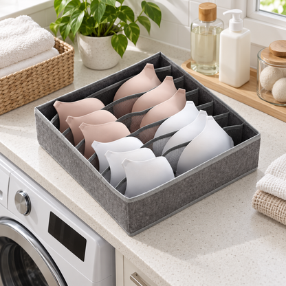 Bra Organizer Box | Divided Storage | Shape-Safe Protection