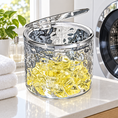 💛 Laundry Pod Storage Jar | Clear Organizer | Easy-Grab Design