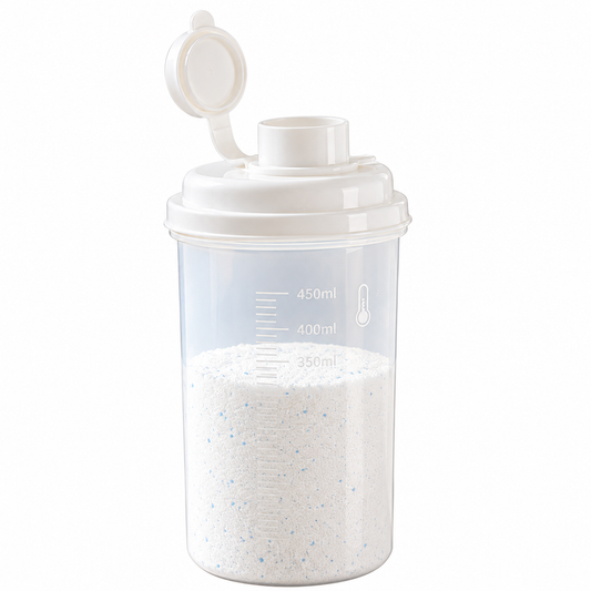Laundry Powder Dispenser | Clear Measuring Container | Easy-Pour Storage