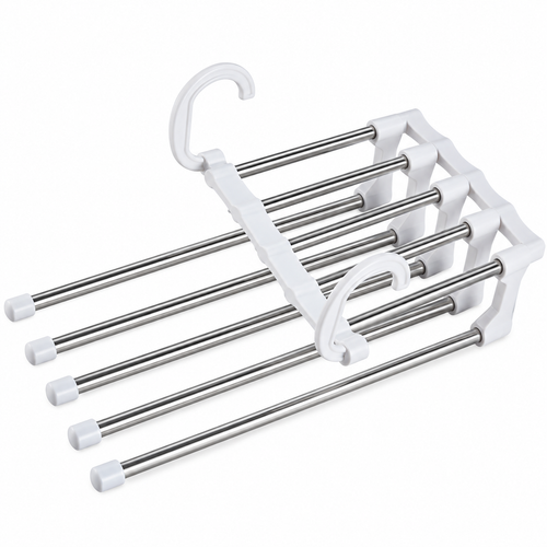 👖 Multi-Layer Pants Rack | Pull-Out Space-Saving Organizer