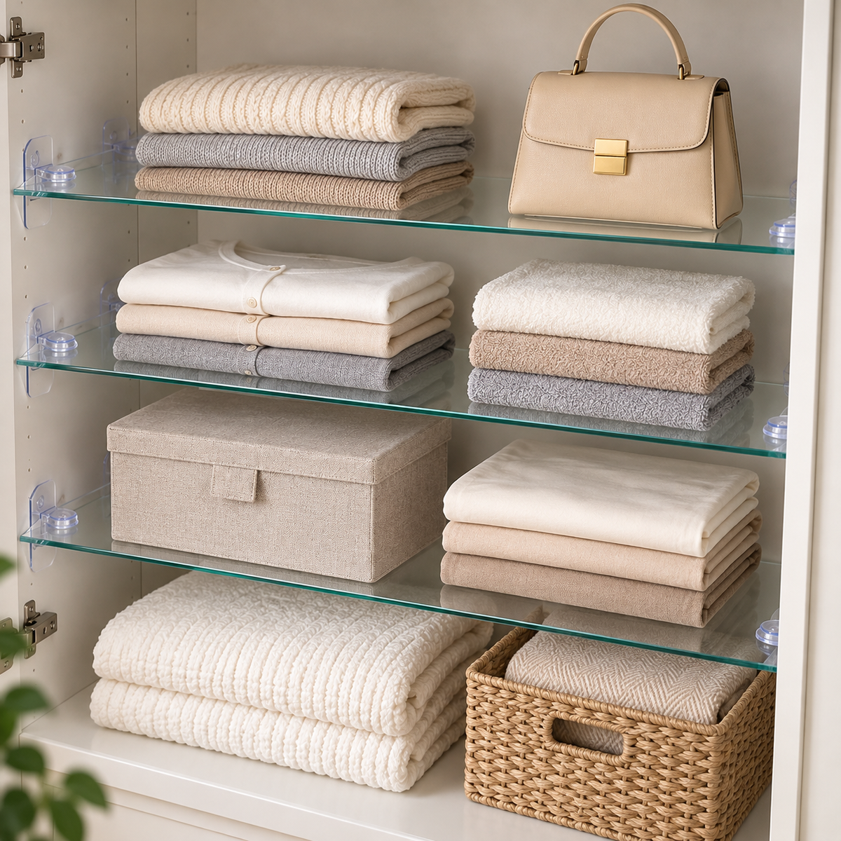 🧊 Clear Closet Shelf Divider | Transparent Wardrobe Organizer | Space-Saving Storage