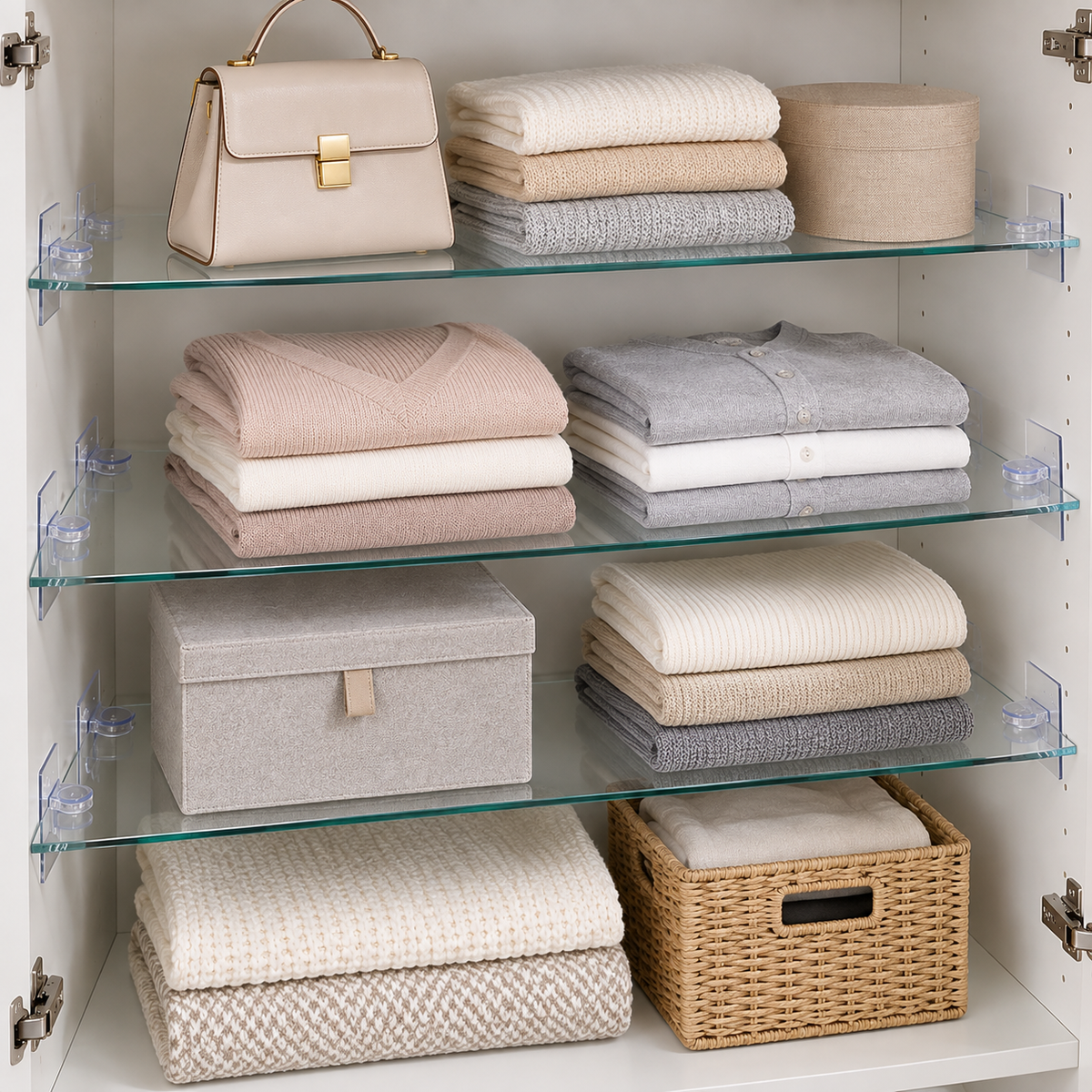 🧊 Clear Closet Shelf Divider | Transparent Wardrobe Organizer | Space-Saving Storage