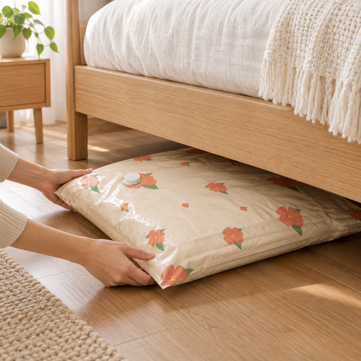 🌸 Vacuum Storage Bag Set | Space-Saving Compression Bags | Closet & Travel Organizer