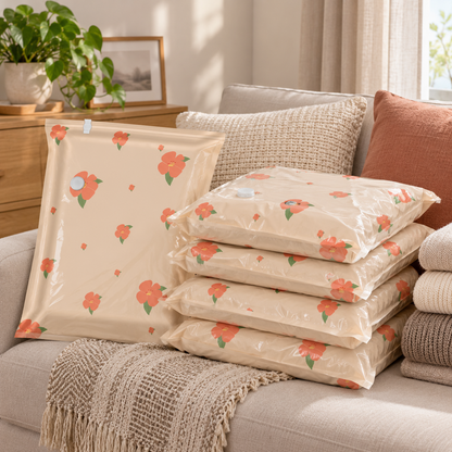 🌸 Vacuum Storage Bag Set | Space-Saving Compression Bags | Closet & Travel Organizer