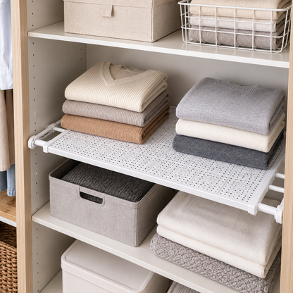 🧺 Expandable Closet Shelf | Space-Saving Wardrobe Divider | Adjustable Storage Rack